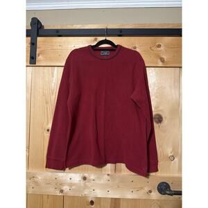 Vintage Abercrombie & Fitch Men’s Long Sleeve Top Henley Red Size XL
